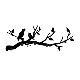 Wallity Escaped Birds Gancho metálico de pared Negro